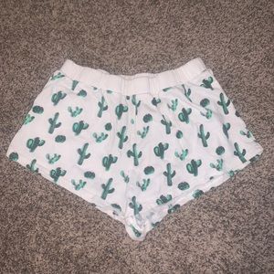 Cactus pajama shorts